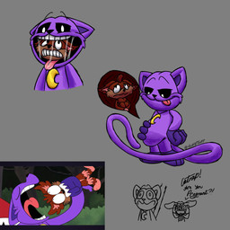 anthro belly head_in_mouth male male/male multiple_angles open_mouth safe_vore vore detrefle13 inubis mob_entertainment poppy_playtime smiling_critters catnap_(poppy_playtime) dogday_(poppy_playtime) giblet_(poppy_playtime) critters_(poppy_playtime) domestic_cat felid feline felis mammal 1:1 hi_res