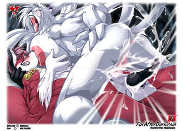 anthro big_breasts bodily_fluids breast_play breast_suck breasts cum cum_inside cumshot drooling duo ejaculation erection eyes_closed female female_on_top from_front_position genital_fluids genitals hair huge_breasts interspecies knot long_hair lying male male/female male_on_bottom messy nipples nude on_back on_bottom on_top open_mouth orgasm penis reverse_missionary_position saliva sex spread_legs spreading straddling sucking tail text tongue vaginal vaginal_fluids vulva gnaw furafterdark gin_(blackfox85) kincade canid canine felid mammal english_text