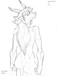 abs anthro biceps female horn looking_at_viewer looking_back muscular muscular_anthro muscular_female nude piercing seductive smile solo standing harpseal dreamcreatures aireith_k_(harpseal) antelope bovid gazelle mammal 2018 graphite_(artwork) greyscale hi_res monochrome portrait three-quarter_portrait traditional_media_(artwork)