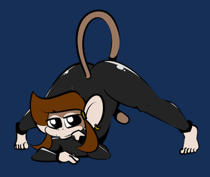 5_toes anthro ass_up black_eyes black_jumpsuit brown_body brown_fur brown_hair clothed clothed_anthro clothing ear_piercing ear_ring feet female front_view fur hair jack-o'_pose jumpsuit looking_away piercing pose ring_piercing simple_background solo tan_body tan_fur tight_clothing toes transparent_background thefablednekos izzy_(1upgobbo) haplorhine mammal monkey primate 2022 alpha_channel hi_res meme