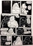 animatronic anthro bear comic dialogue duo english_text five_nights_at_freddy's five_nights_at_freddy's_3 golden_freddy_(fnaf) hi_res lagomorph machine male mammal monochrome robot scottgames simple_background springtrap_(fnaf) text uniparasite