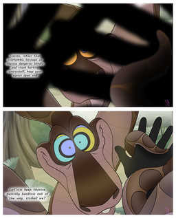 border brown_body brown_scales dialogue feral first_person_view forest hypnosis hypnotic_eyes hypnotizing_viewer looking_at_viewer male mind_control plant ringed_eyes scales snout solo tail talking_to_viewer tapering_tail tear_trough text tree white_border sleepylilfox the_jungle_book kaa_(jungle_book) python reptile scalie snake comic digital_drawing_(artwork) digital_media_(artwork) english_text hi_res