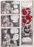 animatronic anthro bear bonnie_(fnaf) comic dialogue english_text five_nights_at_freddy's golden_freddy_(fnaf) hi_res lagomorph leporid machine male mammal rabbit robot scottgames text uniparasite unknown_character