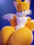 anthro femboy fur huge_thighs male navel pear-shaped_figure seductive smile smug solo thick_thighs wide_hips yellow_body yellow_fur daws19 sega sonic_the_hedgehog_(series) miles_prower canid canine fox mammal 2024 3:4 3d_(artwork) absurd_res digital_media_(artwork) hi_res