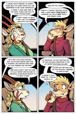 anthro big_breasts blonde_hair breasts brown_body brown_fur car clothed clothing dialogue ear_piercing ear_ring eyebrows female fur hair half-closed_eyes inside_car inside_vehicle long_hair narrowed_eyes piercing ring_piercing short_hair sitting solo speech_bubble tan_body tan_fur teeth text topwear vehicle white_body white_fur conditional_dnp jonas rick_griffin ah_club adrian_gray janice_(ah_club) antelope bovid kangaroo macropod mammal marsupial 2:3 comic english_text hi_res