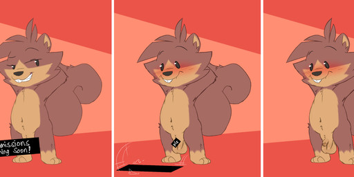 balls blush brown_body censor_bar embarrassed fur genitals hair humanoid_genitalia humanoid_penis ineffective_censorship male nude penis physical_censor_bar simple_background small_penis nutty_bo bo_(nutty_bo) mammal rodent sciurid tree_squirrel censored hi_res