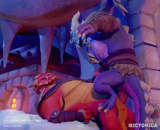 anal anal_penetration anthro anthro_on_anthro anthro_penetrated anthro_penetrating anthro_penetrating_anthro arm_spikes biceps big_tail blue_body blue_scales claws close-up clothing cowgirl_position dominant dominant_anthro dominant_male duo erection facial_spikes fangs from_front_position genitals hand_on_chest horn jewelry looking_pleasured lying male male/male male_penetrated male_penetrating male_penetrating_male manly multiple_angles muscular muscular_anthro muscular_bottom muscular_male muscular_on_muscular muscular_top necklace on_back on_bottom on_top open_mouth open_smile penetration penis pull_out purple_body purple_scales red_body red_scales scales sex sharp_teeth slit_penis smile spiked_tail spikes spikes_(anatomy) submissive submissive_anthro submissive_male tail teeth underbite vein veiny_penis ictonica activision mythology spyro_reignited_trilogy spyro_the_dragon bubba_(spyro) rescued_dragons_(spyro) ulric_(spyro) dragon mythological_creature mythological_scalie reptile scalie 2023 3d_(artwork) 3d_animation animated digital_media_(artwork) huge_filesize long_playtime loop no_sound webm