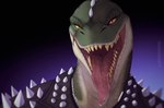 anthro birrrrrrrrb bodily_fluids clothing hi_res jacket leather leather_clothing leather_jacket leather_topwear male mouth_shot open_mouth portrait rocco_(tallion) saliva scalie sharp_teeth solo spiked_jacket spikes teeth tongue tongue_out topwear