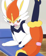 anthro blue_body clitoris dildo female fur genitals inside lying on_side open_mouth orange_body penetration pussy raised_leg sex_toy solo vaginal vaginal_penetration white_body yellow_body yellow_fur wasabi_(artist) nintendo pokemon cinderace generation_8_pokemon pokemon_(species) animated censored high_framerate no_sound short_playtime webm