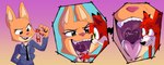 anthro anthro_pred bodily_fluids dangling extreme_size_difference female female_pred fur hair larger_female male mouth_shot open_mouth pink_nose saliva size_difference teeth throat tongue tongue_out uvula vore lecigzz dreamworks the_bad_guys diane_foxington hi_res