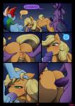 2016 all_fours anthro anthrofied anus applejack_(mlp) blonde_hair blue_penis blush breasts butt butt_grab close-up comic cutie_mark dialogue double_penetration earth_pony english_text equid equine erection feathered_wings feathers fellatio female friendship_is_magic genitals green_eyes group group_sex gynomorph gynomorph/female gynomorph_penetrating hair hand_on_butt hand_on_head hasbro hi_res horse hybrid_genitalia hybrid_penis intersex intersex/female intersex_penetrating kneeling long_hair mammal medial_ring multicolored_hair my_little_pony mythological_creature mythological_equine mythology nipples nude one_eye_closed oral oral_penetration pegasus penetration penile penis pony pubes purple_body purple_feathers purple_penis pussy rainbow_dash_(mlp) rainbow_hair rear_view sex slypon spitroast spread_pussy spreading text threesome tongue tongue_out trio twilight_sparkle_(mlp) vaginal vaginal_penetration vein veiny_penis wings