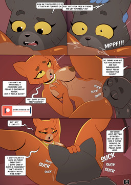 anthro areola breasts cunnilingus dark_areola dialogue female female/female furniture genitals group hand_on_breast hand_on_head head_push nipples nude on_sofa oral sex sofa speech_bubble spread_legs spreading text trio vaginal vulva yellow_sclera ike_marshall microsoft the_elder_scrolls the_elder_scrolls:_castles felari_(ike_marshall) zabani_(ike_marshall) felid khajiit mammal comic english_text hi_res