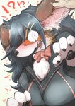accident anthro blush clothed clothing ear_pull ears_up female green_eyes hair looking_at_viewer navy_hair school_uniform solo uniform mttbsmn hinaka_(mttbsmn) canid canine canis collie domestic_dog herding_dog mammal pastoral_dog rough_collie sheepdog absurd_res hi_res