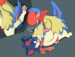 anal anal_penetration animal_genitalia archen avian bird blush cowgirl_position digital_drawing_(artwork) digital_media_(artwork) duo erection feral fossil_pokemon from_front_position generation_2_pokemon generation_5_pokemon genital_slit genitals hi_res jake_the_traveler knot male male/male male_penetrated male_penetrating male_penetrating_male nintendo on_bottom on_top pawpads penetration penis pokemon pokemon_(species) quilava scarf sex signature widescreen