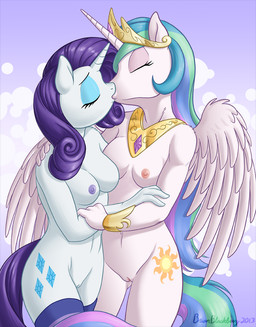 2013 anthro anthrofied breasts brian_mcpherson crown cutie_mark duo equine eyes_closed eyeshadow female friendship_is_magic fur hair horn horse kissing lesbian makeup mammal multi-colored_hair my_little_pony nipples pony princess_celestia_(mlp) purple_hair pussy rarity_(mlp) unicorn white_fur winged_unicorn wings
Rating: Explicit
Score: 23
User: lemongrab
Date: December 23, 2013