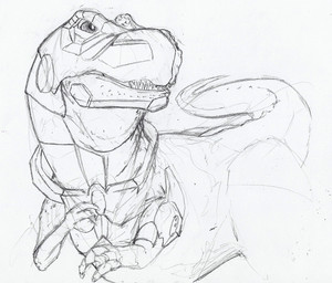 ambiguous_gender cybernetic_arm cybernetic_head cybernetic_limb cybernetics fangs feral front_view grey_background head_turned looking_aside machine open_mouth pupils simple_background solo tail teeth deriaz cyborg dinosaur prehistoric_species reptile saurischian scalie theropod tyrannosaurid tyrannosauroid tyrannosaurus tyrannosaurus_rex 2013 graphite_(artwork) greyscale monochrome portrait sketch traditional_media_(artwork)