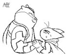 angry anthro blush cybernetics duo embarrassed kissing machine male male/male size_difference cuppa-ale cartoon_network mao_mao:_heroes_of_pure_heart badgerclops sheriff_mao_mao_mao badger cyborg domestic_cat felid feline felis mammal mustelid musteline 4:3 animated digital_media_(artwork) flipnote_studio_(artwork) low_res short_playtime