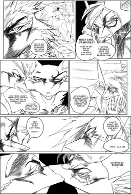 anthro beak blush bottomwear clothed clothing dialogue duo feathers fur group hair kiss_on_lips kissing looking_at_viewer male nude open_mouth profanity shirt simple_background smile text topwear trio codlam avian bird canid canine fox mammal scalie 2026 black_and_white comic digital_drawing_(artwork) digital_media_(artwork) english_text hi_res monochrome