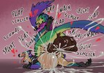 abdominal_bulge ahegao anthro anthro_on_anthro anthro_penetrated anthro_penetrating anthro_penetrating_anthro anus balls big_balls big_penis biped blue_body blue_feathers blush bodily_fluids breasts brown_anus brown_balls claws cum cum_drip cum_from_pussy cum_in_pussy cum_inflation cum_inside cum_on_balls cum_on_belly cum_on_body cum_on_breasts cum_on_face cum_on_ground cum_on_leg cum_pool cum_pooling cumshot dripping duo ejaculation feathers female female_penetrated fucked_silly genital_fluids genitals green_body green_feathers happy happy_sex heart_eyes heart_symbol horn huge_balls huge_penis hyper hyper_balls hyper_genitalia hyper_penis inflation intraspecies leaking_cum looking_pleasured male male/female male_penetrating male_penetrating_female narrowed_eyes onomatopoeia open_mouth orgasm penetration penile penile_penetration penis penis_in_pussy puffy_anus purple_body purple_feathers retracted_balls saggy_balls seductive sex sound_effects tail teeth text toe_claws tongue tongue_out vaginal vaginal_fluids vaginal_penetration vein veiny_balls veiny_penis luccatoasty capcom monster_hunter mythology dinosaur dragon dromaeosaurid feathered_dinosaur feathered_dragon feathered_scalie mythological_creature mythological_scalie prehistoric_species reptile scalie seikret theropod wild_ride 2023 digital_media_(artwork) hi_res