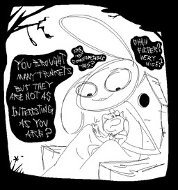 anthro buckteeth duo faceless_character faceless_male female fur male male/female on_lap sitting_on_lap teeth white_body white_fur trashywashy bogbun human lagomorph leporid mammal rabbit animated