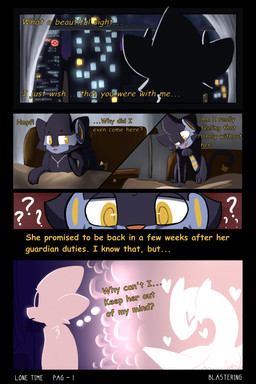 black_body black_fur cross dialogue feral fur jewelry lonely male necklace solo text yellow_eyes blastering nintendo pokemon tad_(thataveragedude) felid generation_3_pokemon generation_4_pokemon latias legendary_pokemon lion luxray mammal pantherine pokemon_(species) 2:3 absurd_res comic english_text hi_res