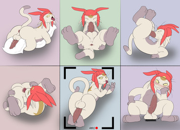 anal anal_masturbation anal_penetration anthro anus autofellatio autorimming backsack balls barefoot big_penis biped blush butt butt_grab camera_view clothing dildo dildo_in_ass dildo_insertion dildo_sitting erection exhibitionism eyes_closed feet fur genitals hand_on_butt happy hat headgear headwear legs_together looking_at_viewer looking_back looking_back_at_viewer lying male masturbation multiple_poses nude object_in_ass on_front oral oral_masturbation oral_penetration penetration penile penile_masturbation penis penis_backwards penis_tuck pillow pose presenting presenting_hindquarters pupils recording sex_toy sex_toy_in_ass sex_toy_insertion sitting slit_pupils smile soles solo spread_butt spread_legs spreading text tongue tongue_out whiskers jerseydevil space_dandy meow_(space_dandy) betelgeusian felid mammal 2014 english_text hi_res