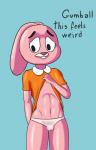 anthro camel_toe female loli solo text young futaloliisbest cartoon_network the_amazing_world_of_gumball anais_watterson lagomorph leporid mammal rabbit absurd_res english_text hi_res