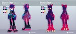 alternate_form anthro blue_eyes bottomwear clothing female footwear jacket pants purple_body shoes shorts solo topwear speendlexmk2 sega sonic_the_hedgehog_(series) speen_(character) alien black_arms_(sonic) absurd_res hi_res model_sheet