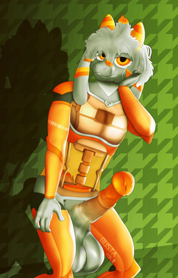 alternate_form animal_genitalia animal_penis balls equine_genitalia equine_penis floppy_ears fur genitals glans grey_body grey_fur hair horn machine male orange_body orange_eyes orange_glans orange_horn penis solo synthetic translucent translucent_body conditional_dnp gusta gusta_(gusta) bovid caprine goat hybrid mammal robot hi_res