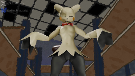 anthro big_butt blush bottomless breasts butt clothed clothing collar dress embarrassed female genitals looking_at_viewer pokemorph small_breasts solo tail thick_thighs tight_clothing vulva stikcs warfaremachine_(modeler) nintendo pokemon mimi_(sealer4258) generation_7_pokemon mimikyu pokemon_(species) 16:9 3d_(artwork) 3d_animation animated digital_media_(artwork) hi_res mixed_media no_sound short_playtime video widescreen