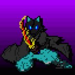 glowing glowing_eyes katana male melee_weapon samurai scar solo sword warrior weapon kamdariel canid canine fox humanoid mammal 1:1 animated digital_media_(artwork) pixel_(artwork) pixel_animation short_playtime