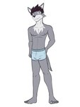 alternate_species anthro boxer_briefs bulge clothed clothing furrification male navel nipples simple_background solo topless underwear underwear_only white_background fuze stardew_valley sebastian_(stardew_valley) canid canine canis mammal wolf 3:4 full-length_portrait hi_res portrait