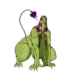1_eye 2_horns 4_toes 5_fingers anthro areola arm_support belly big_areola big_breasts big_eyes big_nipples blade breasts brown_body brown_markings brown_spots chain chain_tail crouching digitigrade extended_arms eyelashes feet female fingers forward_arm_support glistening glistening_areola glistening_belly glistening_body glistening_fingers glistening_hair glistening_hands glistening_legs glistening_neck glistening_nipples glistening_thighs glistening_toes green_areola green_body green_breasts green_eyes green_nipples green_sclera hair hanging_breasts horn huge_areola huge_breasts huge_nipples light_areola light_body light_hair light_markings light_nipples long_eyelashes long_hair long_neck long_tail looking_at_viewer markings monotone_background mouth_closed multicolored_body nipples nude nude_anthro nude_female overweight overweight_anthro overweight_female puffy_areola red_hair short_horn simple_background small_horn solo spots spotted_body spotted_legs spotted_shoulders straight_hair tail tail_blade thick_neck thick_thighs three-quarter_view toes two_tone_body unusual_anatomy unusual_tail weapon_tail white_background yellow_horn alejandrones36 monster 1:1 2025 digital_drawing_(artwork) digital_media_(artwork) full-length_portrait portrait