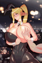 5_fingers big_breasts blonde_hair blush breast_grab breasts bunny_costume clothing color_banding costume cuff_links duo female fingers hair hand_on_breast huge_breasts male monster_girl_(genre) one_breast_out ponytail shirt_cuffs solo_focus imaani european_mythology greek_mythology monster_musume mythology centorea_shianus_(monster_musume) centaur equid equid_taur humanoid_taur mammal mammal_taur taur 2018 animated no_sound short_playtime webm