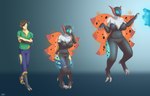 anthro big_breasts black_body blue_eyes body_size_growth breast_growth breasts brown_hair burning_clothes canid canine canis clothed clothing colored confusion crystal diethyl expansion female floating fur gender_transformation generation_5_pokemon glowing glowing_eyes growth hair hair_shrinking hi_res human human_to_anthro hypnosis male mammal mind_alteration mind_control mtf_transformation nintendo pokemon pokemon_(species) sequence simple_background size_transformation solo species_transformation thick_thighs thigh_expansion torn_clothing transformation volcarona white_body white_fur wing_growth wings wolf