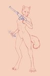 abs anthro breasts claws female fur genitals glowstick nude paws pussy simple_background solo weapon felisumbra sherry_(felisumbra) canid canine canis mammal wolf 2020 digital_drawing_(artwork) digital_media_(artwork) hi_res sketch