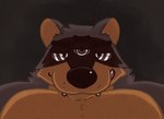 anthro hypnosis hypnotizing_viewer looking_at_viewer male mind_control multi_eye ringed_eyes simple_background smile solo aoba_(artist) borges boytaurs borges_(aoba) mammal procyonid raccoon