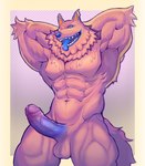 abs anthro balls blue_penis dotted_background fur genitals hands_behind_head humanoid_genitalia humanoid_penis male muscular muscular_anthro muscular_male navel nude open_mouth pattern_background pecs penis pink_body pink_fur simple_background solo tongue tongue_out fujsan13 epic_games fortnite andy_fangerson alebrije canid canine canis mammal wolf 2024 hi_res portrait three-quarter_portrait