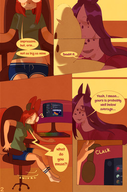 anthro clothed clothing dialogue duo electronics eyewear female female/female footwear freckled_face freckles glasses hair headphones inside open_mouth page_number smile socks speech_bubble text wearing_glasses ombwie discord_(app) esther_(ombwie) lila_(ombwie) bat mammal 2025 artist_name colored comic digital_drawing_(artwork) digital_media_(artwork) english_text hi_res shaded