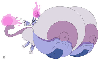 anthro areola armor armwear big_areola big_breasts big_butt big_nipples breasts butt clothing female grey_body headgear helmet huge_areola huge_breasts huge_butt huge_hips huge_nipples huge_thighs hyper hyper_areola hyper_breasts hyper_butt ineffective_clothing mostly_nude nipples psychic_powers purple_areola purple_nipples solo thick_thighs topwear wide_hips badgerben nonsequitur nintendo pokemon mika_(rykela) generation_1_pokemon legendary_pokemon mewtwo pokemon_(species) 2020 absurd_res hi_res