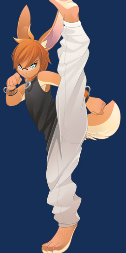 anthro bracelet clothed clothing collar eyewear flexible glasses high_kick jewelry kick male on_one_leg one_leg_up raised_leg shirt solo splits spread_legs spreading standing tank_top topwear vertical_splits rudragon kai_yun-jun lagomorph leporid mammal rabbit 2015 alpha_channel hi_res