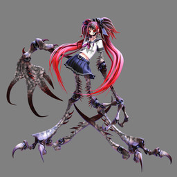3_fingers accessory asian_clothing belt big_claws bottomwear claws clothing duo east_asian_clothing female fingers gradient_hair grey_background grey_eyes hair hair_accessory hair_ribbon humanoid_focus japanese_clothing japanese_school_uniform jewelry long_arms long_hair long_legs looking_at_viewer midriff navel necklace pleated_skirt red_eyes red_hair ribbons school_uniform serafuku simple_background skirt spikes standing toe_claws twintails_(hairstyle) uniform worried worried_look deino_(artist) deino_(modeler) bacterial_contamination_(song) mathru calne_ca nato-kun ambient_arthropod ambient_barnacle ambient_crustacean ambient_sealife animal_humanoid aquatic aquatic_humanoid arthropod arthropod_humanoid biomechanical crab_humanoid crustacean crustacean_humanoid humanoid isopod malacostracan 1:1 3d_(artwork) autodesk_3ds_max_(artwork) digital_media_(artwork) full-length_portrait hi_res portrait