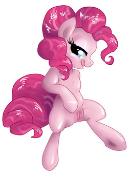 blue_eyes female feral fur genitals hair pink_body pink_fur pink_hair simple_background solo spread_legs spreading tail tongue tongue_out vulva white_background milk-jug friendship_is_magic hasbro my_little_pony pinkie_pie_(mlp) earth_pony equid equine horse mammal pony 2013 source_request