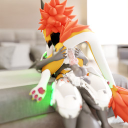 anal anal_penetration animal_genitalia animal_penis anthro armor ball_tuft balls bed bedroom bedroom_sex biped bodily_fluids body_hair c.a.m. canine_genitalia canine_penis chrome_body cum cybernetics digitigrade duo erection fingers fluffy fluffy_ears fluffy_hair fluffy_tail fur furniture genital_fluids genitals glistening glistening_body glowing glowing_body glowing_eyes green_body green_eyes grey_body grey_fur grey_hair hair machine male male/male male_penetrated male_penetrating male_penetrating_male metal metallic_body military multicolored_body multicolored_fur multicolored_hair nude orange_body paws penetration penis protogen_armor protogen_face protogen_visor protogenized robotic screen screen_face sex soldier special_forces tail tail_tuft tuft warrior white_body white_fur vibincane9 mythology cane9 yuri_chacal canid canine canis jackal mammal mythological_creature novabeast protogen 1:1 2025 3d_(artwork) blender_(artwork) colored digital_media_(artwork)