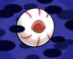 ambiguous_gender bloodshot_eyes blue_background not_furry red_eyes simple_background solo misael4ever kirby_(series) nintendo eye_creature