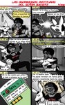 alcohol angry anthro beer beverage breasts canid canine clothed clothing comic dialogue duo ear_piercing ear_ring eye_patch eyes_closed eyewear female fennec_fox fox fur hair hat headgear headwear hi_res itzel_(zentagas) lagomorph leporid mammal open_mouth piercing rabbit red_eyes ring_piercing seraphine_(zentagas) shirt spanish_text tank_top text topwear translated true_fox zentagas