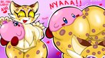 anthro big_breasts big_butt breast_play breast_suck breasts butt butt_focus countershading duo female male male/female nipples short_stack size_difference sucking thick_thighs wide_hips blazedscarf kirby_(series) kirby_and_the_forgotten_land nintendo clawroline kirby felid leopard mammal pantherine 16:9 hi_res widescreen