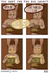 2020 absurd_res anthro bear brown_body brown_fur comic dialogue digital_media_(artwork) duo english_text fur hare hi_res lagomorph leporid lirkov male mammal nude open_mouth simple_background text