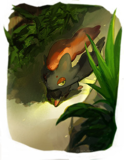 black_body black_fur cheek_tuft chest_tuft facial_tuft feral fur looking_around mane plant red_body red_fur sidewalk tail tuft walking yellow_eyes nen_reaa 2024_pokemon_gigaleak beta_pokemon_games nintendo pokemon pokemon_black_and_white_beta beta_pokemon_(species) beta_zorua mammal pokemon_(species) hi_res