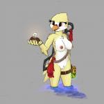 anthro breasts critter female genitals matter_manipulator melee_weapon nipples non-mammal_breasts piercing pussy rope solo sword water weapon polakz starbound avian avian_(starbound) 1:1 hi_res